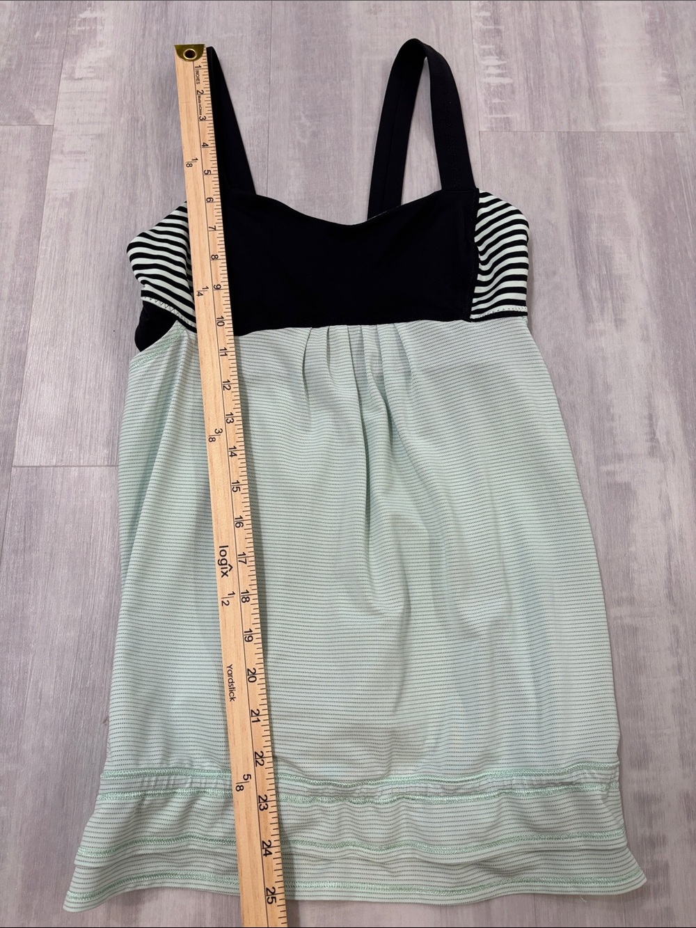 lululemon athletica Black and Mint Striped Tank - Picture 5 of 7